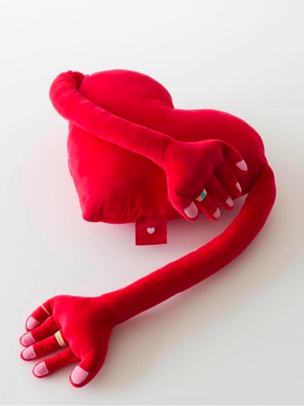 CJ Hendry x Tony’s Chocolonely Red Heart Hug Pillow with Long Embrace Arms